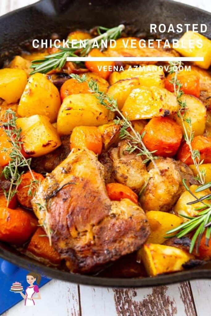 Gà Nướng Rau Củ Chảo Gang Roasted Chicken Skillet – Đậm Vị Mọng Nước