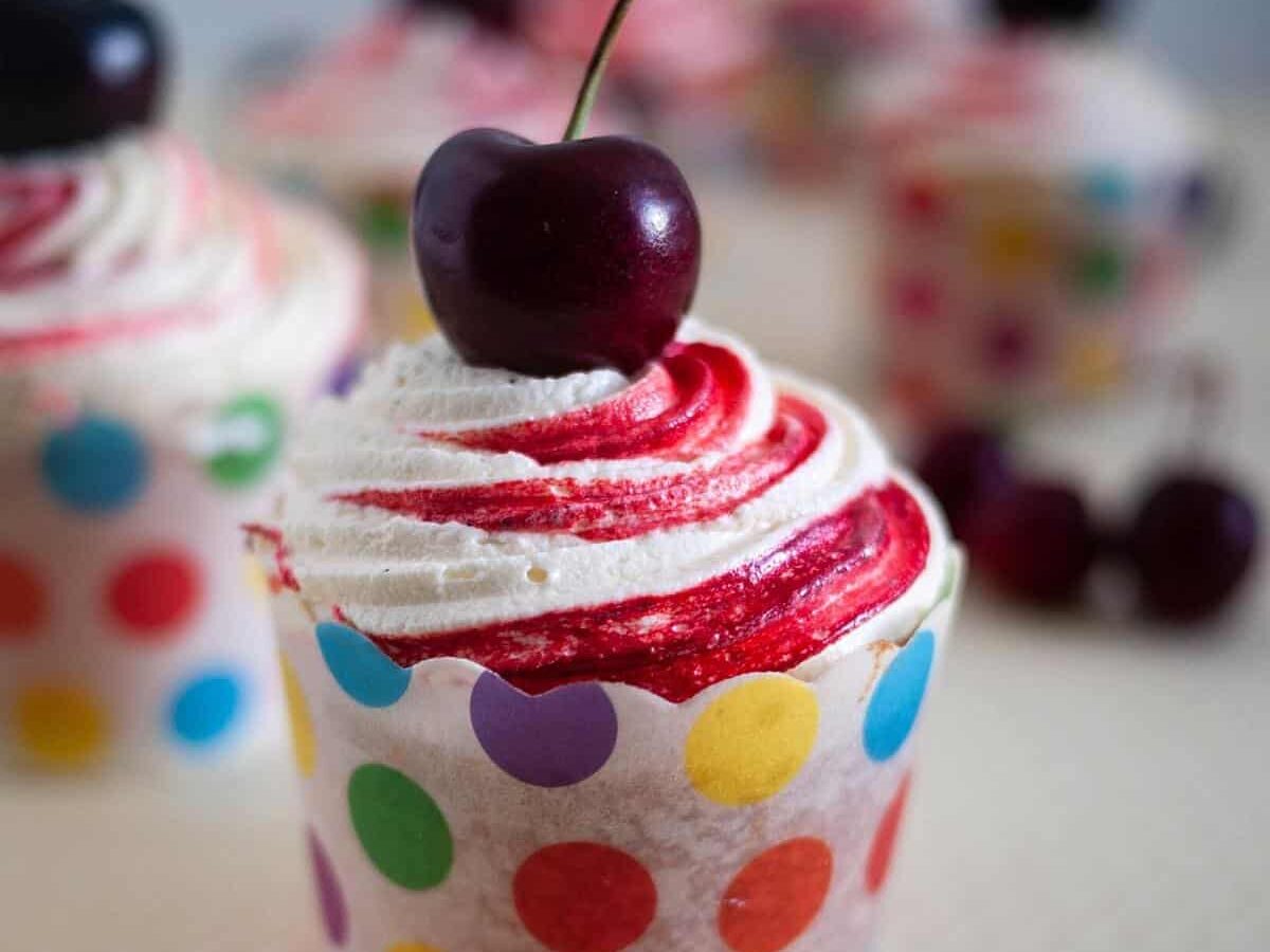 Vanilla Cherry Cupcakes