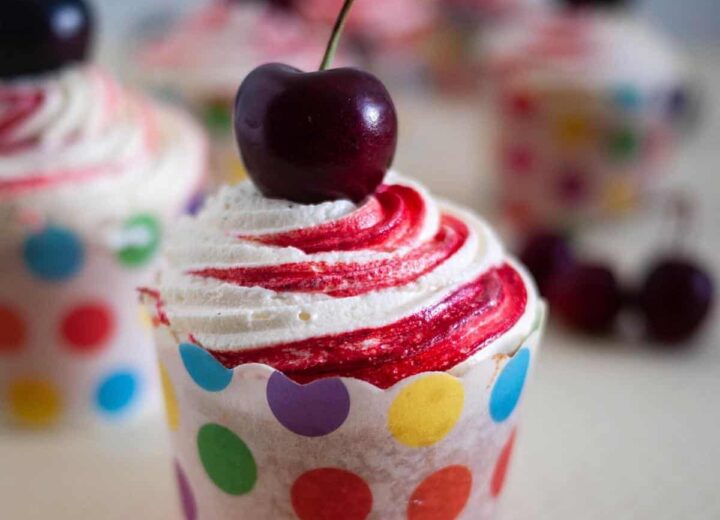 Vanilla Cherry Cupcakes