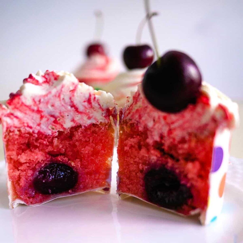 Vanilla Cherry Cupcakes