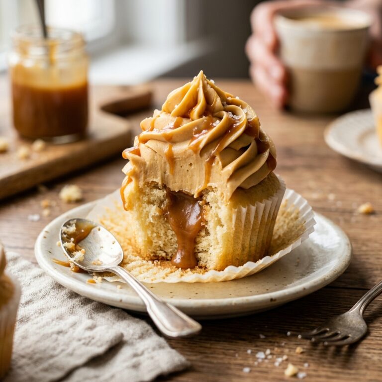 Cupcake Dulce De Leche (Caramen Sữa) Có Nhân Sốt Chảy – Mê Đắm Từng Lớp